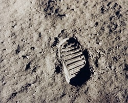 footprint on moon